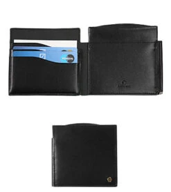 Aigner Kartenbörse-Scheinklemme, Kalbleder, Schwarz