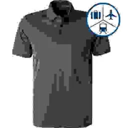 RAGMAN Polo-Shirt, Baumwoll-Jersey, Graublau Meliert -Maenner Mode Haus  108166 norm 1