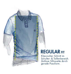 RAGMAN Polo-Shirt, Baumwoll-Jersey, Graublau Meliert -Maenner Mode Haus  108166 norm4