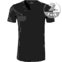 RAGMAN T-Shirts, Body Fit, Baumwolle, Schwarz -Maenner Mode Haus  111549 norm 1