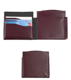 Aigner Kartenbörse-Scheinklemme, Kalbleder, Bordeaux