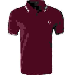 Fred Perry Polo-Shirt, Baumwoll-Piqué, Bordeaux Meliert 9 Fred Perry Polo-Shirt, Baumwoll-Piqué, Bordeaux Meliert -Maenner Mode Haus 137158 norm 1