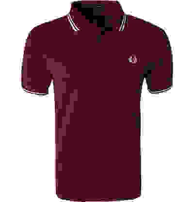 Fred Perry Polo-Shirt, Baumwoll-Piqué, Bordeaux Meliert 6 Fred Perry Polo-Shirt, Baumwoll-Piqué, Bordeaux Meliert – Bild 4