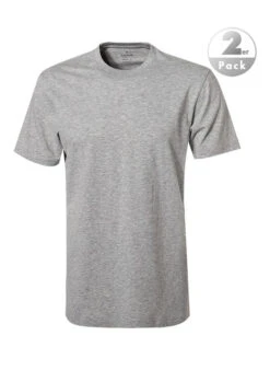 RAGMAN T-Shirts, Regular Fit, Baumwolle, Hellgrau Meliert