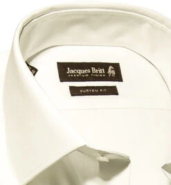 Hemd, Custom Fit, Popeline, Creme -Maenner Mode Haus  149022 norm2