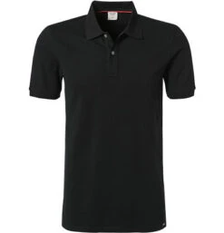 OLYMP Polo-Shirt, Body Fit, Baumwoll-Piqué, Schwarz