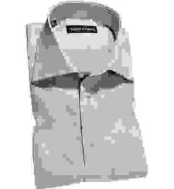 Hemd, Slim Fit, Twill, Hellgrau -Maenner Mode Haus  156789 norm 1