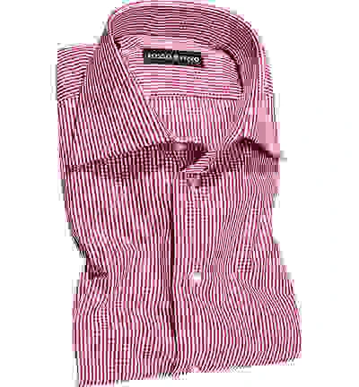 Hemd, Slim Fit, Popeline, Rot-weiß 6 Hemd, Slim Fit, Popeline, Rot-weiß – Bild 4