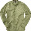 Hemd, Extra Slim, Baumwolle, Oliv -Maenner Mode Haus  162020 norm