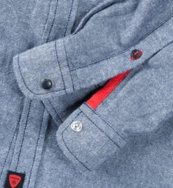 Hemd Slim Fit, Flanell, Blau -Maenner Mode Haus  162031 norm3