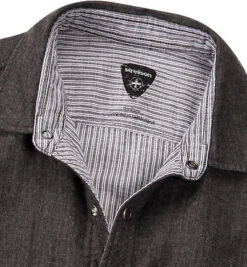 Hemd, Shaped Fit, Baumwolle Doubleface, Schwarz 8 Hemd, Shaped Fit, Baumwolle Doubleface, Schwarz -Maenner Mode Haus 162033 norm2