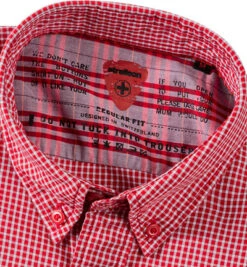 Regular Fit, Baumwolle, Rot Kariert -Maenner Mode Haus  168968 norm2