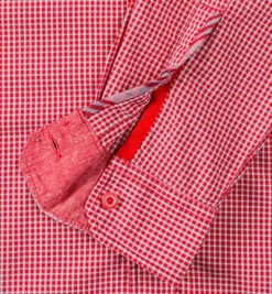 Regular Fit, Baumwolle, Rot Kariert -Maenner Mode Haus  168968 norm3