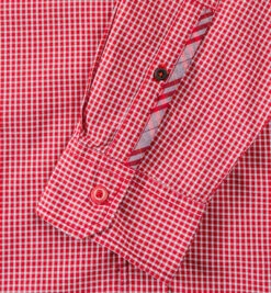 Regular Fit, Baumwolle, Rot Kariert -Maenner Mode Haus  168968 norm4