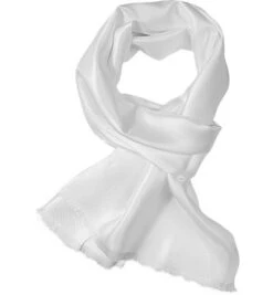 Schal, Seide, Weiß