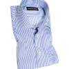 Hemd, Slim Fit, Popeline, Blau-weiß Gestreift -Maenner Mode Haus  181499 norm