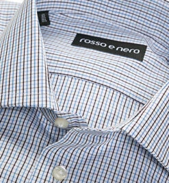 Hemd, Slim Fit, Popeline, Blau-weiß Kariert -Maenner Mode Haus  181520 norm2