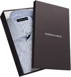 Hemd, Slim Fit, Popeline, Blau-weiß Kariert -Maenner Mode Haus  181520 norm3