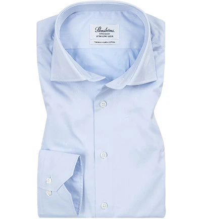 Stenströms Hemd, Fitted Body, Baumwolle, Extra Langer Arm, Hellblau 3 Stenströms Hemd, Fitted Body, Baumwolle, Extra Langer Arm, Hellblau