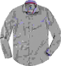 Hemd, Slim Fit, Popeline, Blau Gemustert -Maenner Mode Haus  193062 norm 1