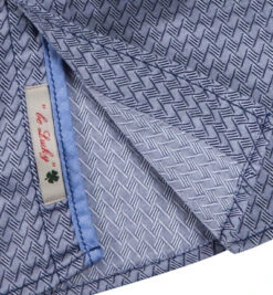 Hemd, Slim Fit, Popeline, Blau Gemustert -Maenner Mode Haus  193062 norm4