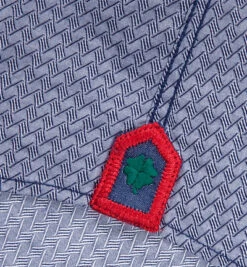 Hemd, Slim Fit, Popeline, Blau Gemustert -Maenner Mode Haus  193062 norm5