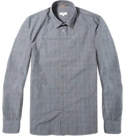 CERRUTI 1881 Hemd, Popeline, Grau Kariert