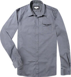 CERRUTI 1881 Hemd, Regular Fit, Popeline, Blau-grau Kariert