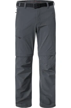 Maier Sports 2-in-1 Funktionshose, Mikrofaser Wasserabweisend, Graphit