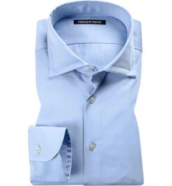 Hemd, Slim Fit, Popeline, Hellblau