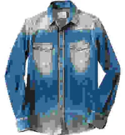 Gas Jeanshemd, Slim Fit, Baumwolle, Blau -Maenner Mode Haus  230201 norm 1