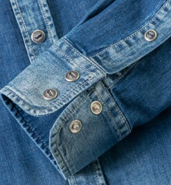 Gas Jeanshemd, Slim Fit, Baumwolle, Blau -Maenner Mode Haus  230201 norm3