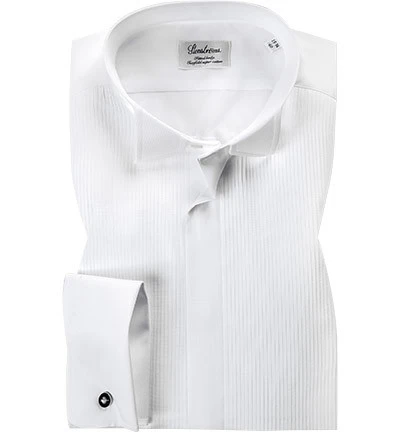 Stenströms Smokinghemd, Fitted Body, Twill, Weiß 3 Stenströms Smokinghemd, Fitted Body, Twill, Weiß