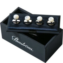 Stenströms Frackhemdknöpfe, Silber-permutt