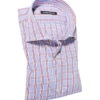 Hemd, Slim Fit, Baumwolle, Blau-rot Kariert -Maenner Mode Haus  232345 norm