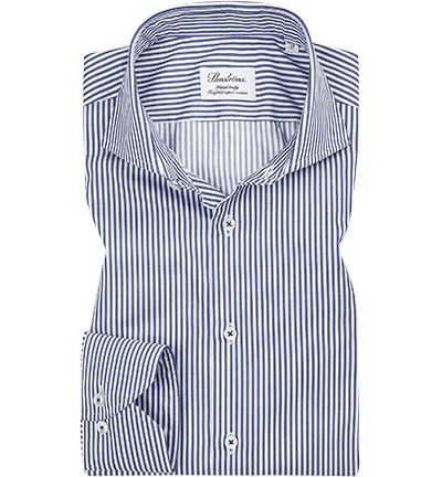 Stenströms Hemd, Fitted Body, Twill, Blau-weiß Gestreift 3 Stenströms Hemd, Fitted Body, Twill, Blau-weiß Gestreift