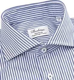 Stenströms Hemd, Fitted Body, Twill, Blau-weiß Gestreift 7 Stenströms Hemd, Fitted Body, Twill, Blau-weiß Gestreift -Maenner Mode Haus 232394 norm2
