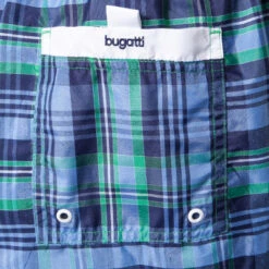 Bugatti Badeshorts, Baumwolle, Marine-grün Kariert 8 Bugatti Badeshorts, Baumwolle, Marine-grün Kariert -Maenner Mode Haus 232832 norm3