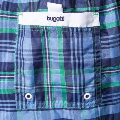 Bugatti Badeshorts, Baumwolle, Marine-grün Kariert 5 Bugatti Badeshorts, Baumwolle, Marine-grün Kariert – Bild 3