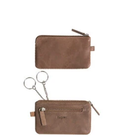 Bugatti Schlüsseletui, Leder, Mittelbraun