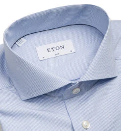 ETON Hemd, Slim Fit, Popeline, Hellblau-weiß Gestreift -Maenner Mode Haus  238476 norm2