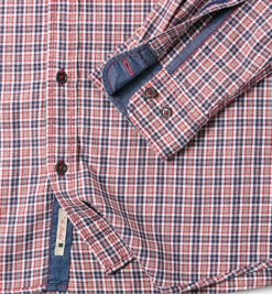 Hemd, Twill, Rot-blau Kariert -Maenner Mode Haus  246628 norm3