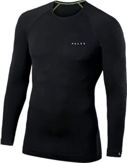 Falke Longsleeve, Tight Fit, Mikrofaser, Schwarz