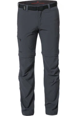 Maier Sports 2-in-1 Funktionshose, Mikrofaser Atmungsaktiv, Graphit