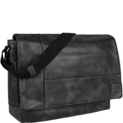 Camel Active Messenger Bag, Kunstleder, Schwarz