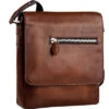 Bugatti Schultertasche, Leder, Cognac
