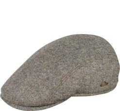 Schiebermütze, Schurwolle, Hellbraun Meliert