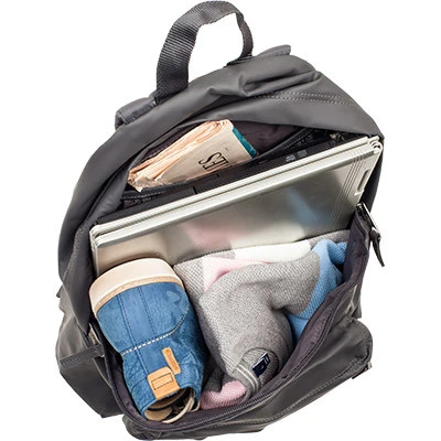 Eastpak Rucksack, Mikrofaser, Dunkelgrau 6 Eastpak Rucksack, Mikrofaser, Dunkelgrau – Bild 4