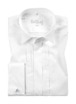 Smokinghemd, Slim Fit, Popeline, Weiß