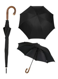 Bugatti Regenschirm, Automatik Handgefertigt, Schwarz